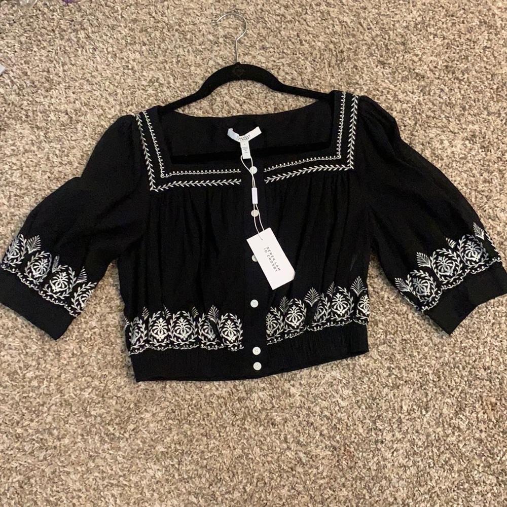 Derek lam crop, size 6 black/white